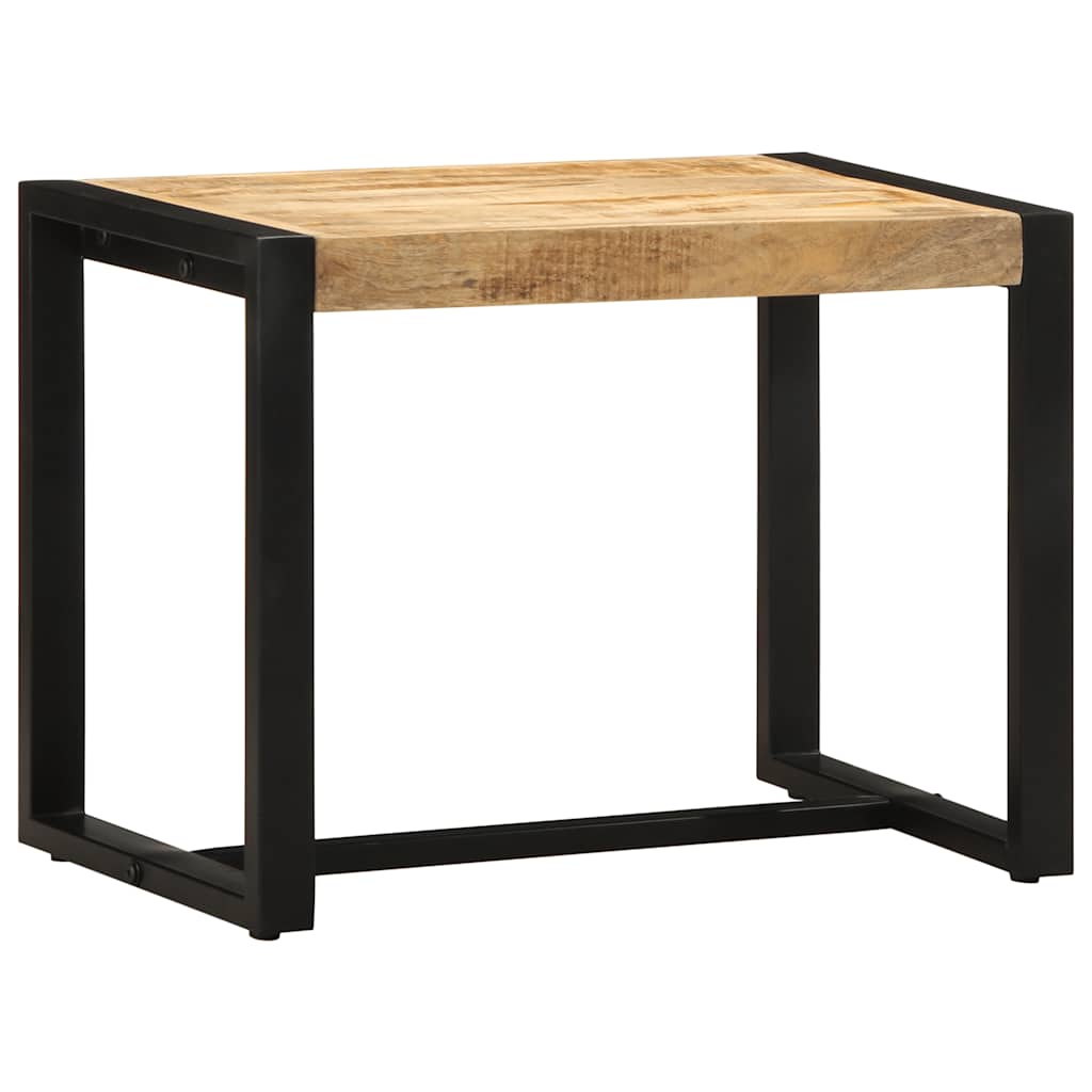 Panca 60x35x45 cm in Legno Massello di Mango Grezzo