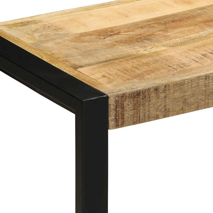 Panca 60x35x45 cm in Legno Massello di Mango Grezzo