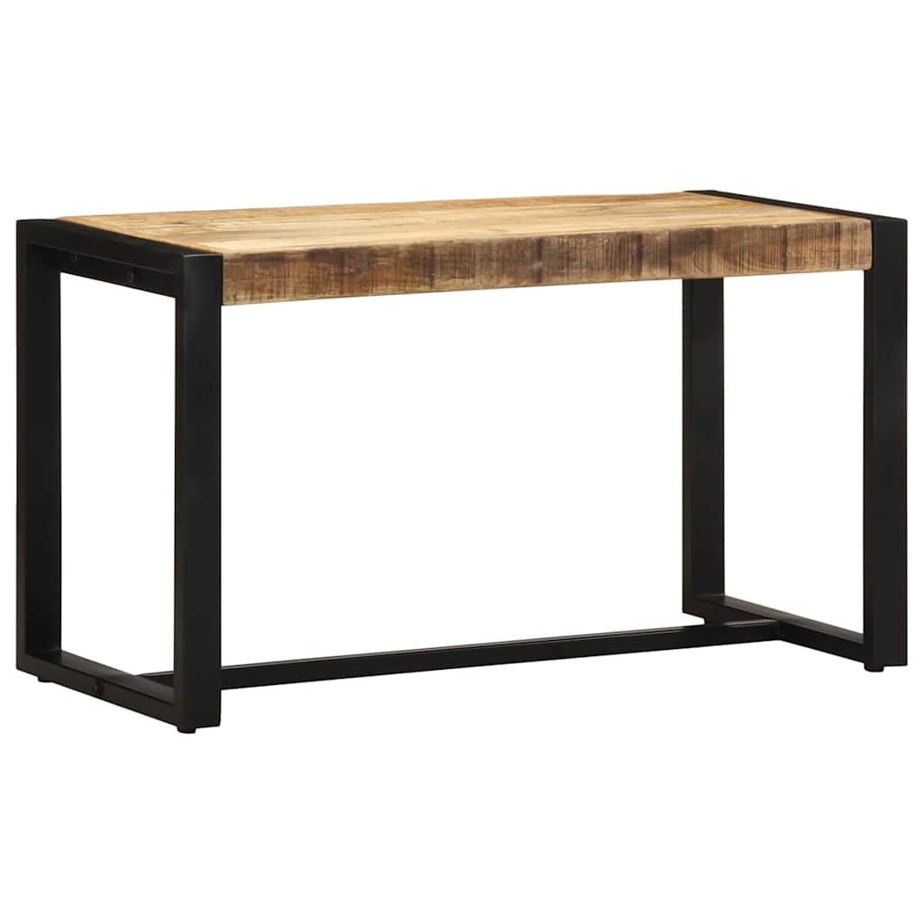 Panca 80x35x45 cm in Legno Massello di Mango Grezzo