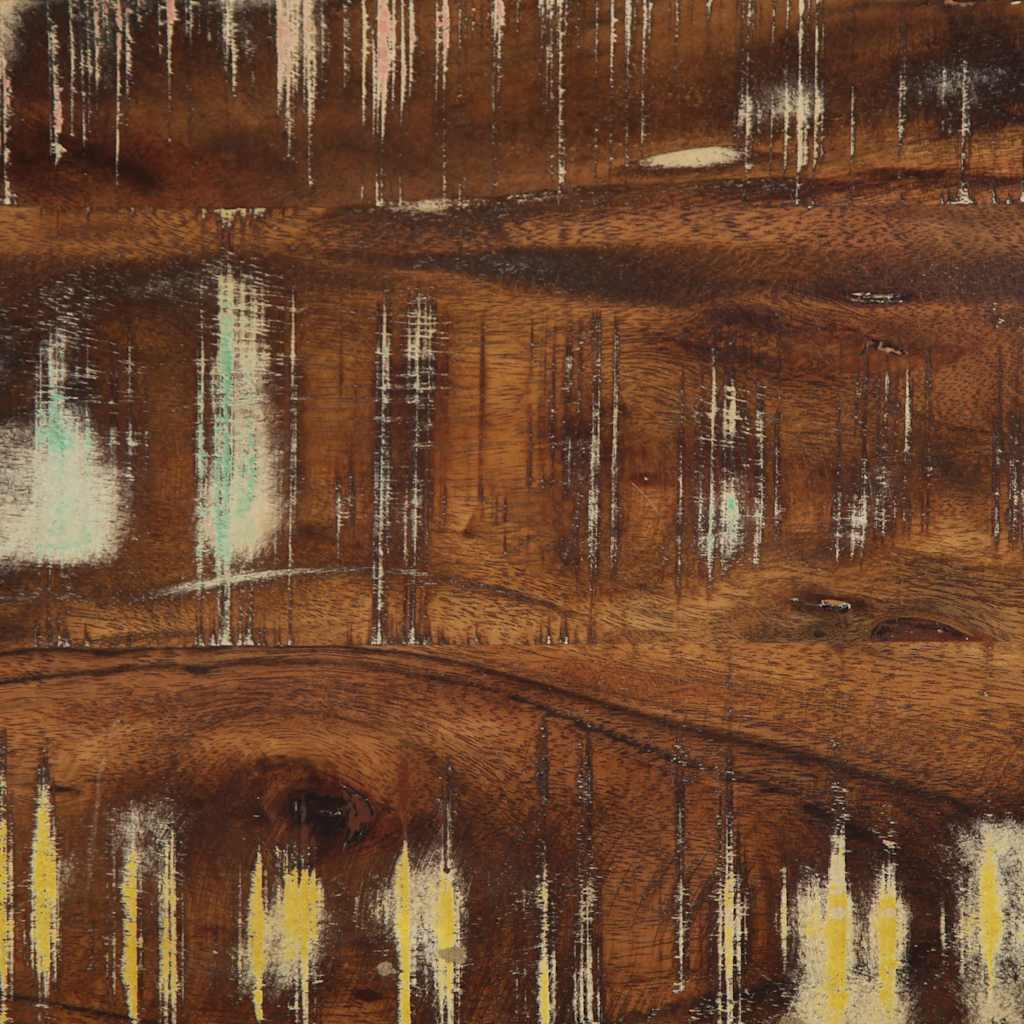 Panca Multicolore 80x35x45 cm in Legno Massello Recupero