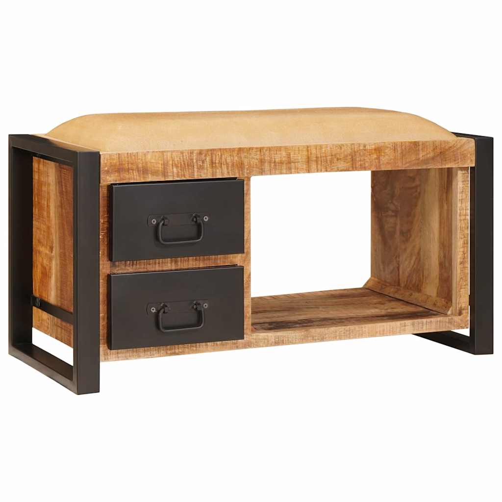 Panchina con contenitore Marrone Legno massello di mango | homemem39