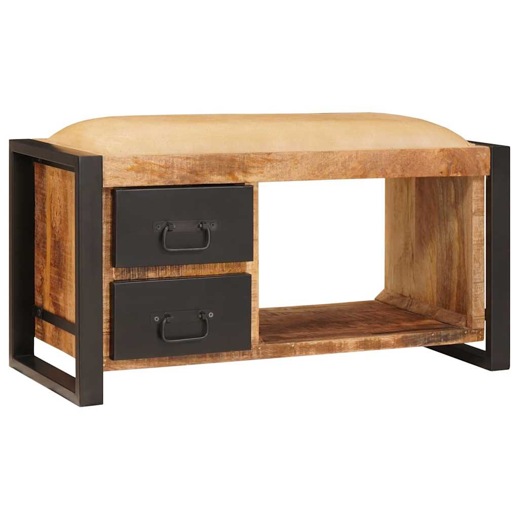 Panchina con contenitore Marrone Legno massello di mango | homemem39