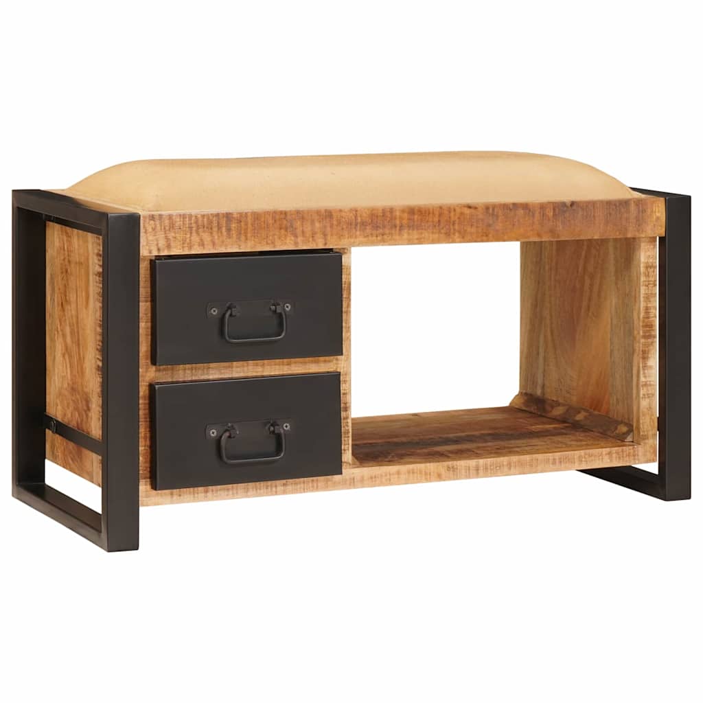 Panchina con contenitore Marrone Legno massello di mango | homemem39
