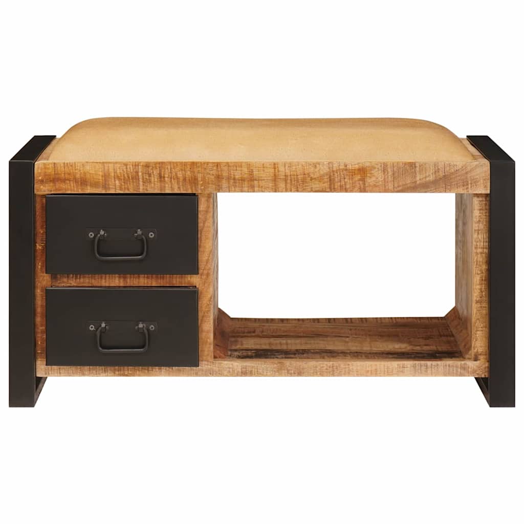 Panchina con contenitore Marrone Legno massello di mango | homemem39