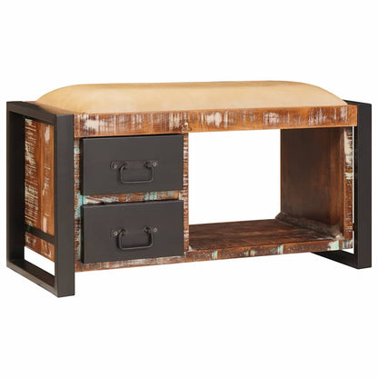 Panchina con contenitore Multicolore Legno massello di recupero | homemem39