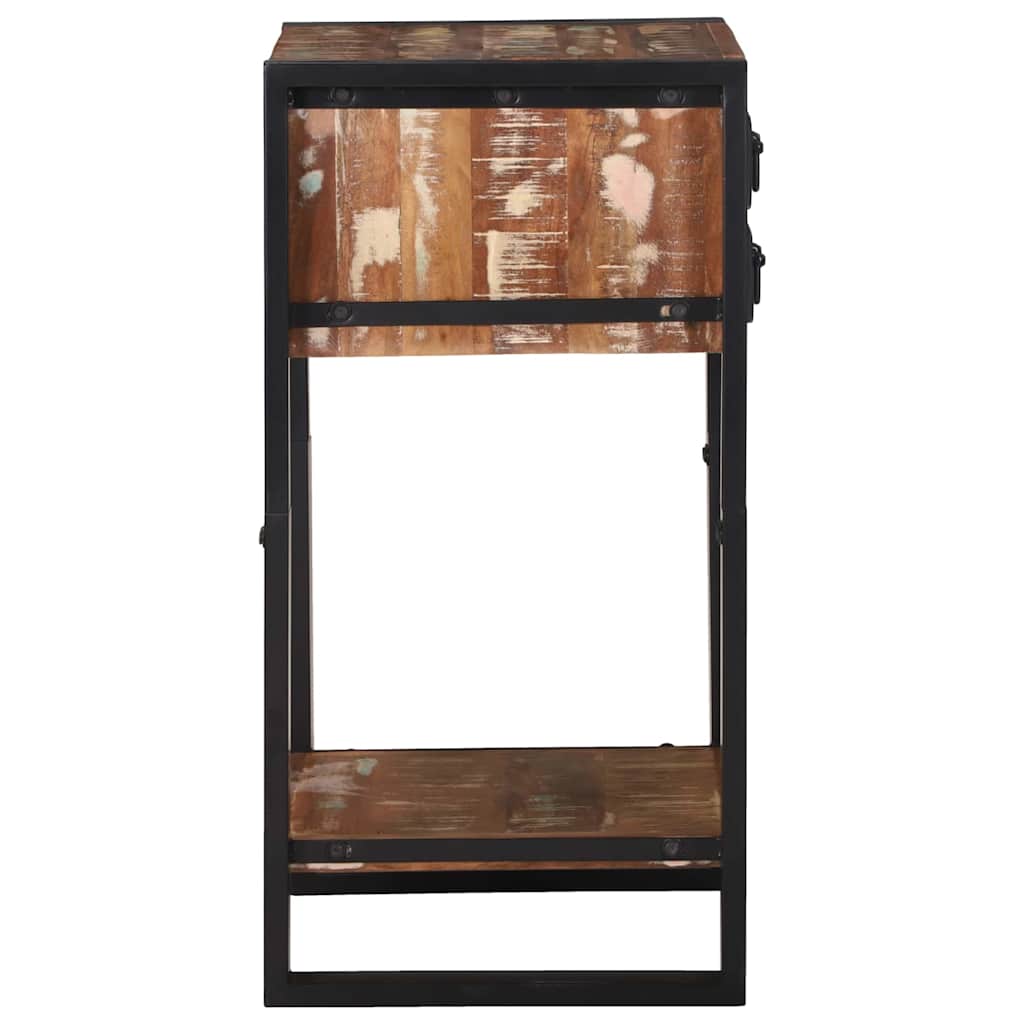 Tavolino Multicolore 40 x 40 x 80 cm Legno Recuperato Massello