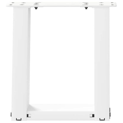 Gambe per Tavolino da Caffè a Forma di U 2 pz Bianche 30x(30-31) cm Acciaio