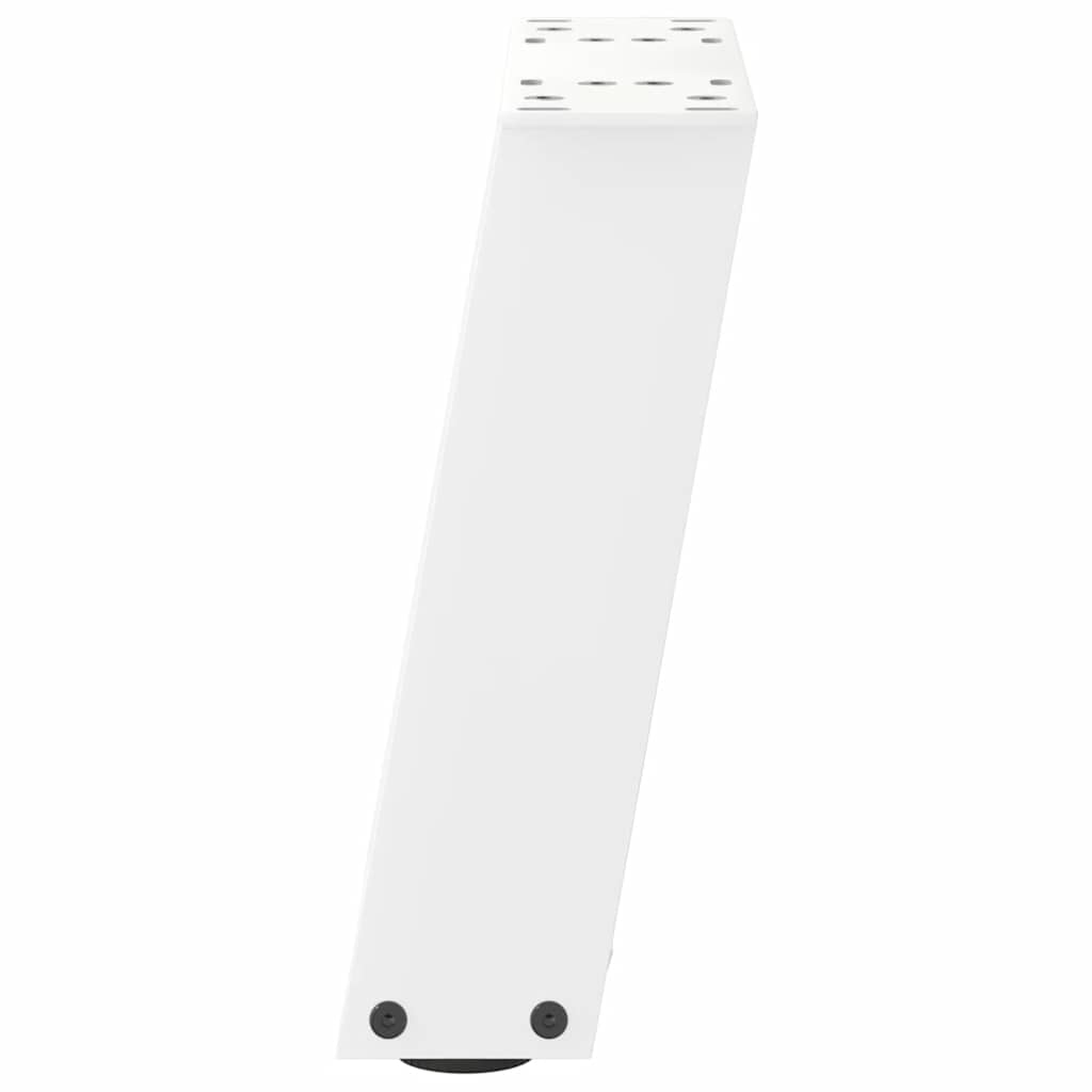 Gambe per Tavolino da Caffè a Forma di U 2 pz Bianche 30x(30-31) cm Acciaio