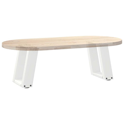 Gambe per Tavolino da Caffè a Forma di U 2 pz Bianche 30x(30-31) cm Acciaio
