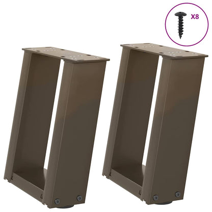 Gambe per Tavolino da Caffè forma U 2 pz Naturale 30x(30-31) cm