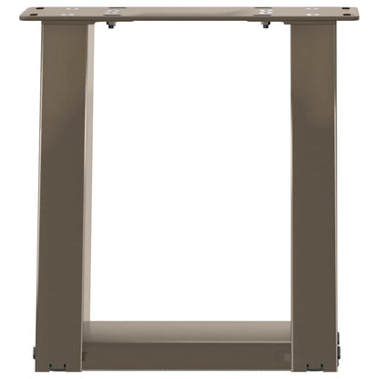 Gambe per Tavolino da Caffè a Forma di U 2 pz Acciaio Naturale 30x(30-31) cm Acciaio - homemem39