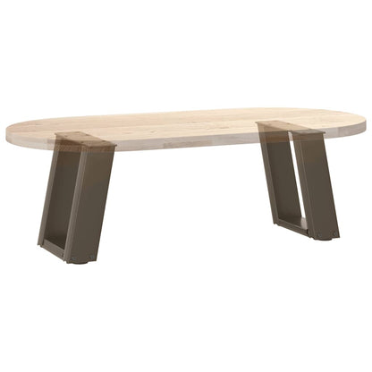 Gambe per Tavolino da Caffè forma U 2 pz Naturale 30x(30-31) cm
