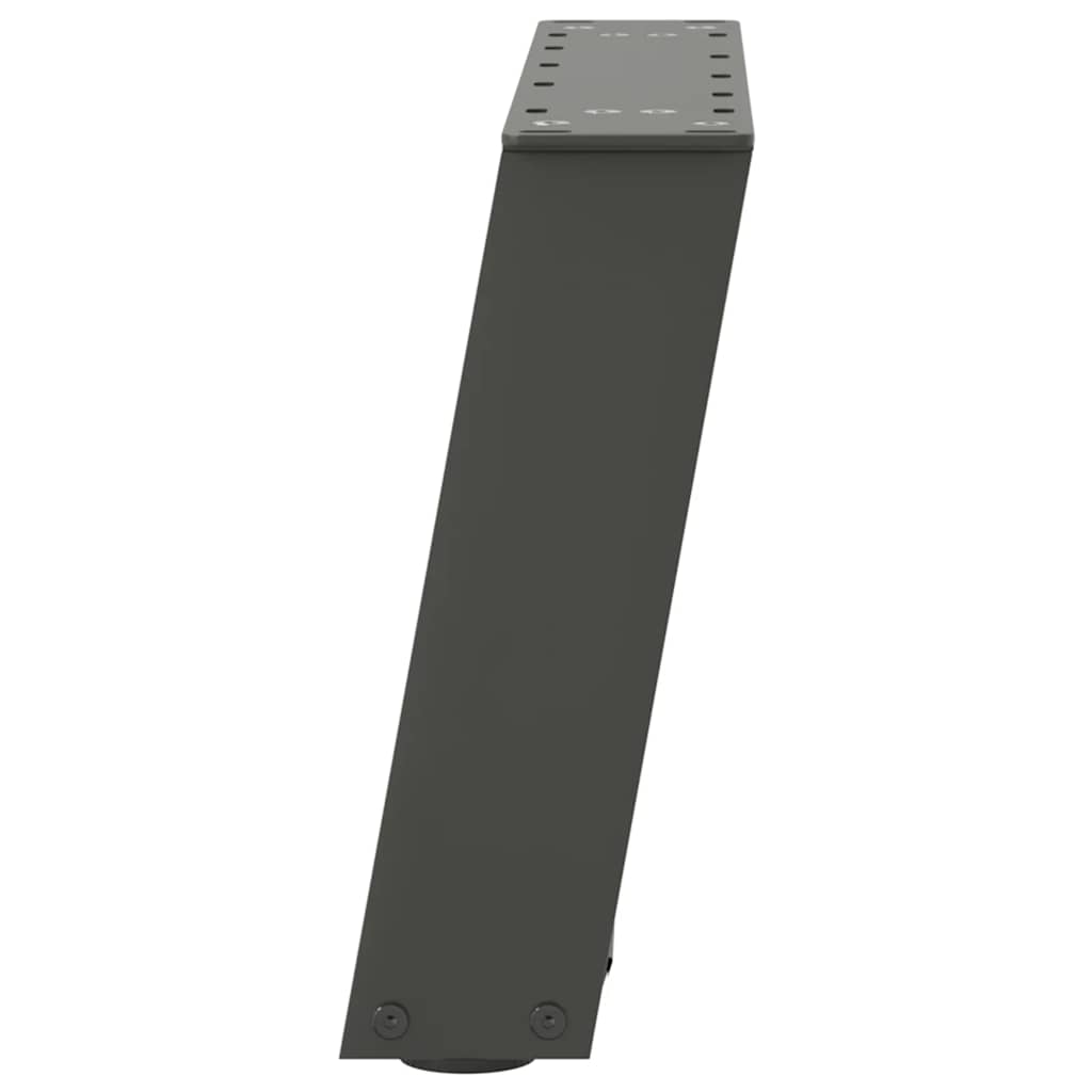 Gambe per Tavolino da Caffè forma U 2 pz Antracite 40x(30-31)cm