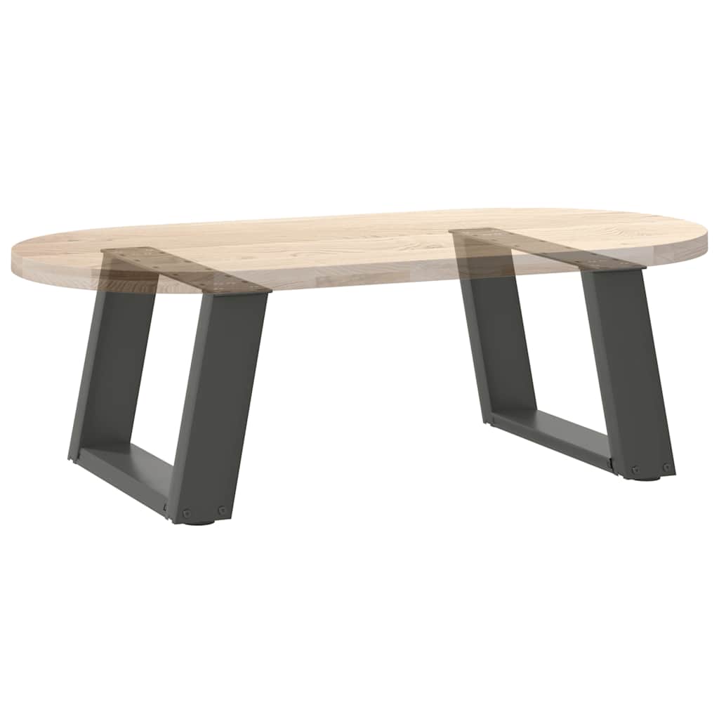 Gambe per Tavolino da Caffè forma U 2 pz Antracite 40x(30-31)cm