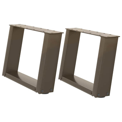 Gambe per Tavolino da Caffè forma U 2 pz 70x(30-31)