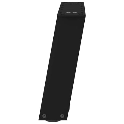 Gambe per Tavolino da Caffè a Forma di U 2 pz Nere 50x(30-31)cm