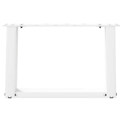 Gambe per Tavolino da Caffè forma U 2 pz Bianche 50x(30-31) cm