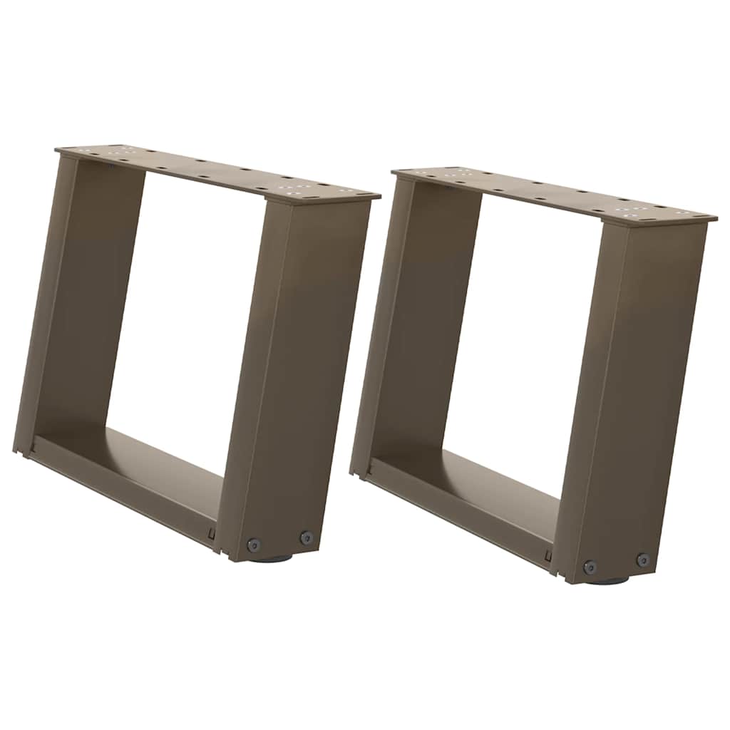 Gambe per Tavolino da Caffè forma U 2 pz Naturale 50x(30-31) cm