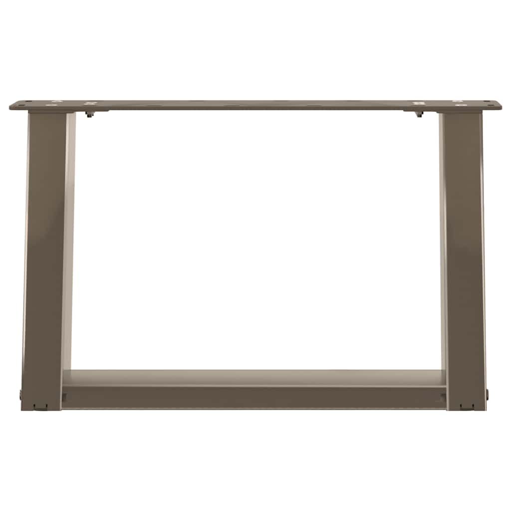Gambe per Tavolino da Caffè forma U 2 pz Naturale 50x(30-31) cm