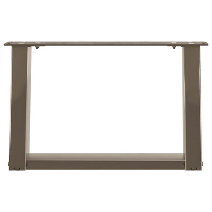 Gambe per Tavolino da Caffè forma U 2 pz Naturale 50x(30-31) cm