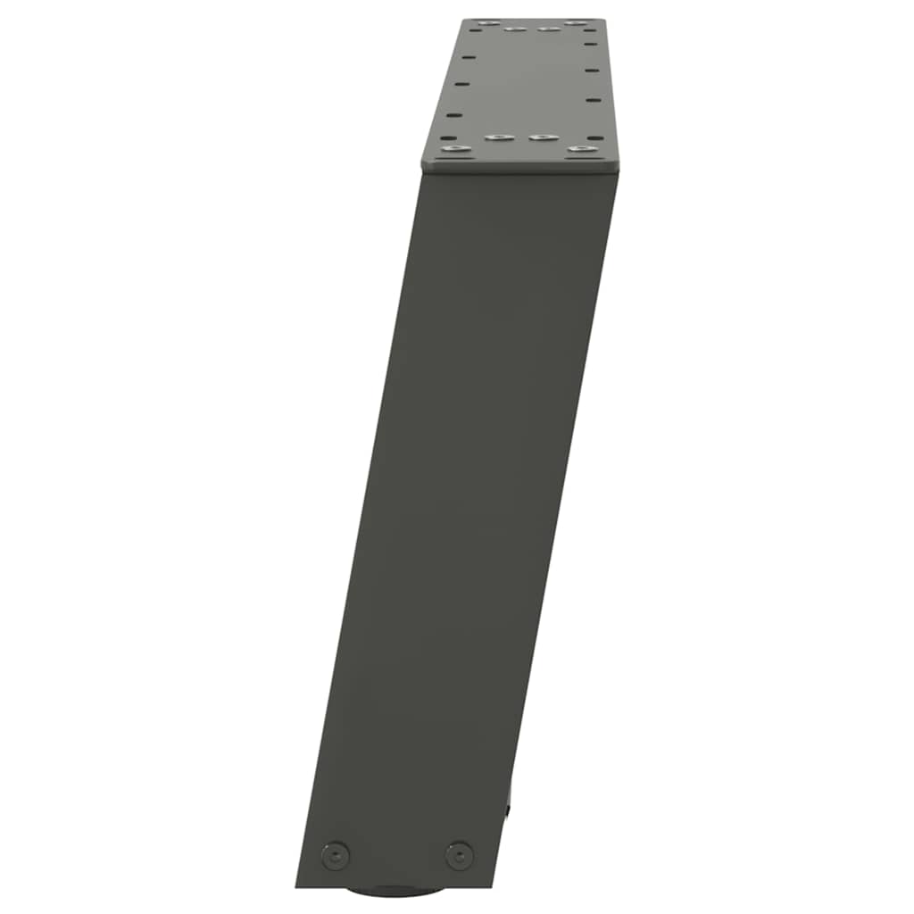 Gambe per Tavolino da Caffè forma U 2 pz Antracite 60x(30-31)cm