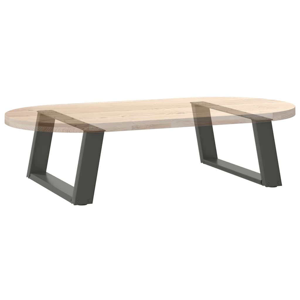 Gambe per Tavolino da Caffè forma U 2 pz Antracite 60x(30-31)cm