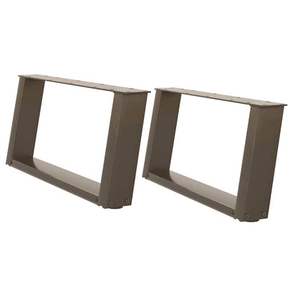 Gambe per Tavolino da Caffè forma U 2 pz Naturale 70x(30-31) cm