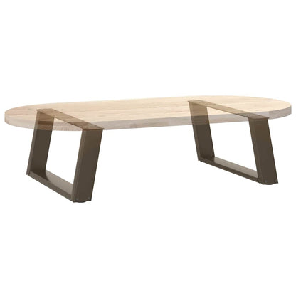 Gambe per Tavolino da Caffè forma U 2 pz Naturale 70x(30-31) cm