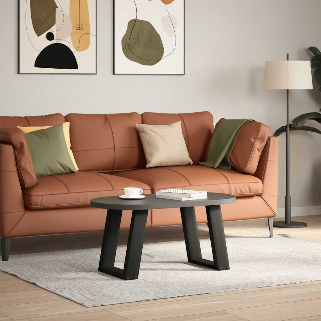 Gambe per Tavolino da Caffè a Forma di U 2 pz Nere 28x(42-43)cm