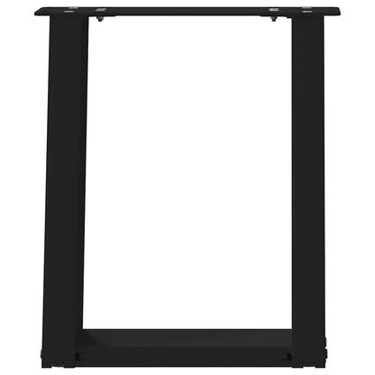 Gambe per Tavolino da Caffè a Forma di U 2 pz Nere 28x(42-43)cm
