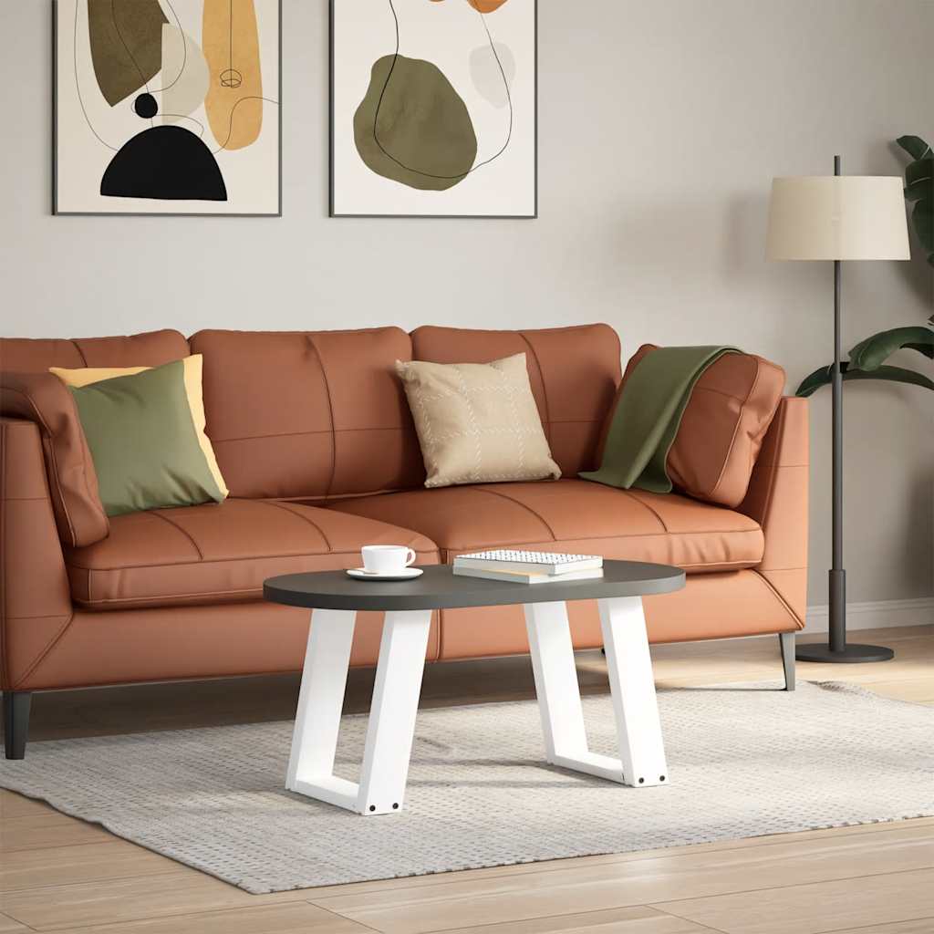 Gambe per Tavolino da Caffè forma U 2 pz Bianche 28x(42-43) cm
