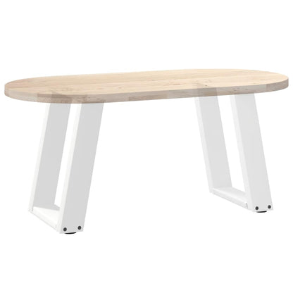Gambe per Tavolino da Caffè forma U 2 pz Bianche 28x(42-43) cm