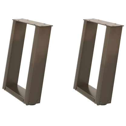 Gambe per Tavolino da Caffè forma U 2 pz Naturale 28x(42-43) cm