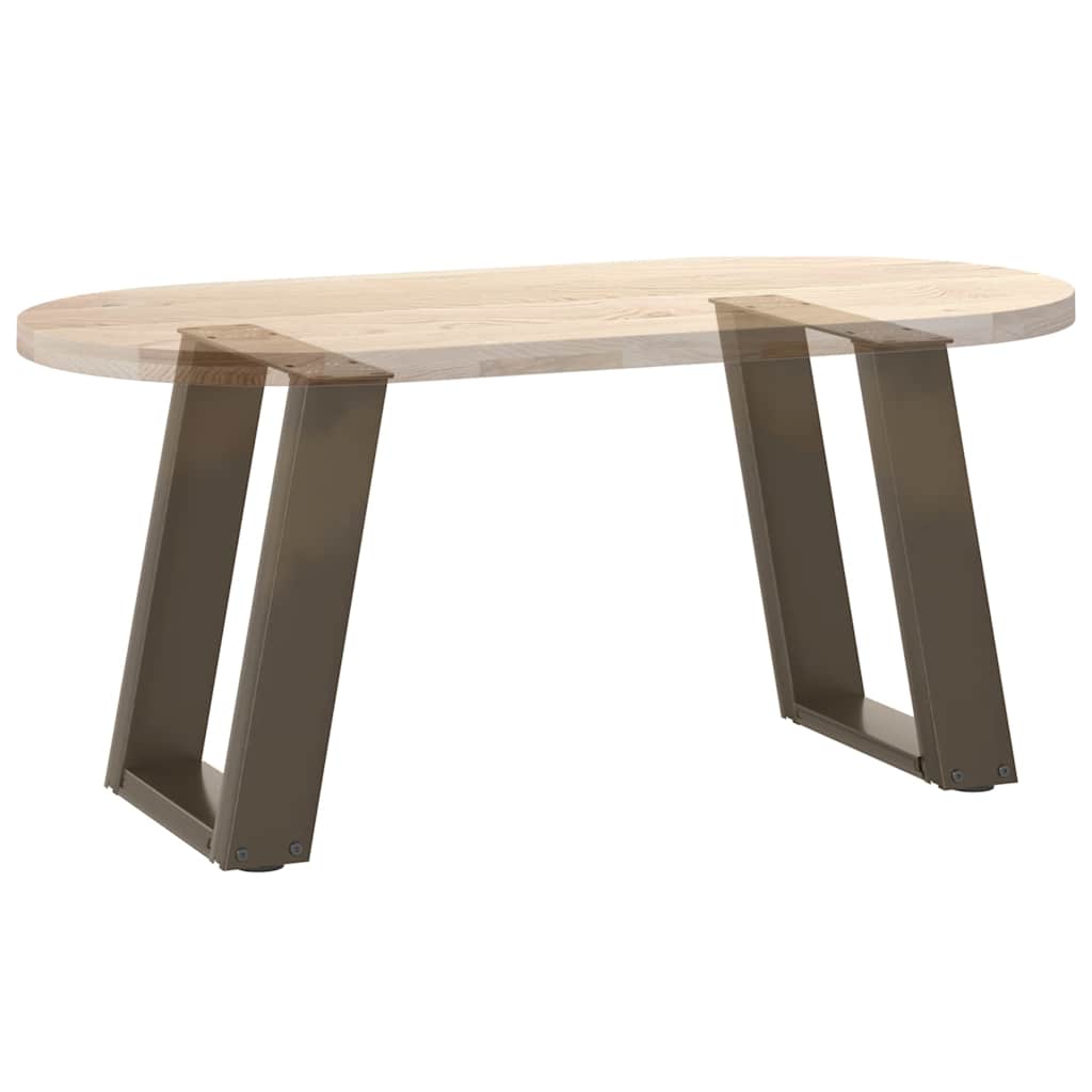 Gambe per Tavolino da Caffè forma U 2 pz Naturale 28x(42-43) cm