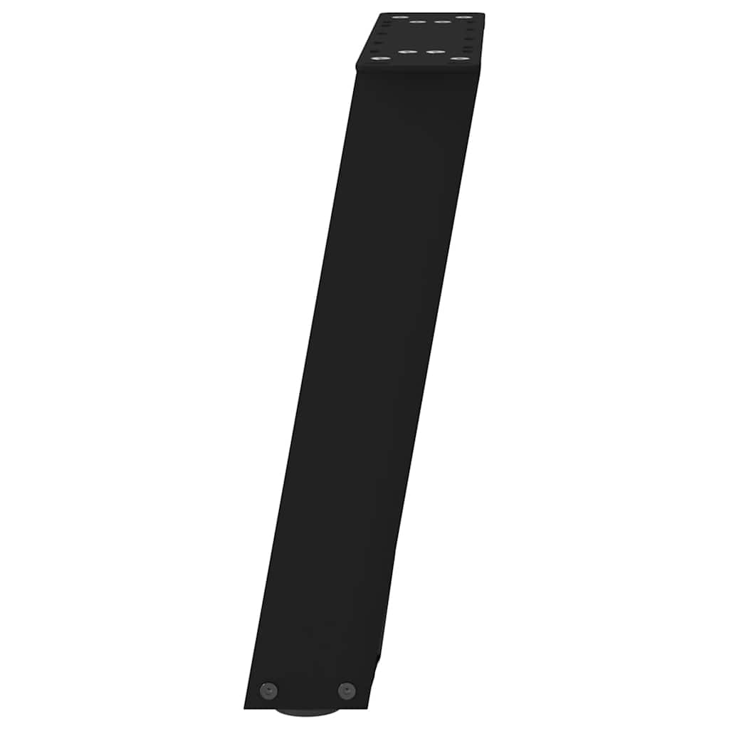 Gambe per Tavolino da Caffè a Forma di U 2 pz Nere 38x(42-43)cm