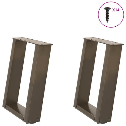 Gambe per Tavolino da Caffè forma U 2 pz Naturale 38x(42-43) cm