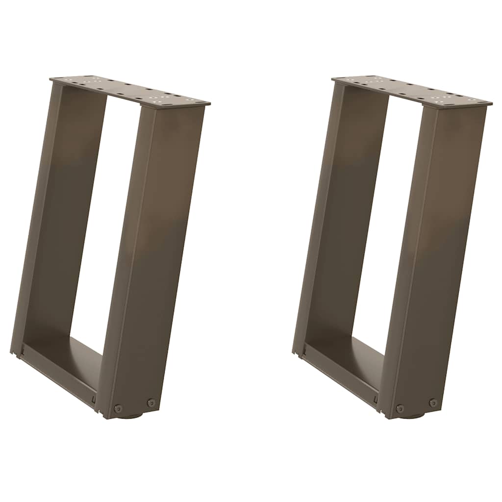 Gambe per Tavolino da Caffè forma U 2 pz Naturale 38x(42-43) cm