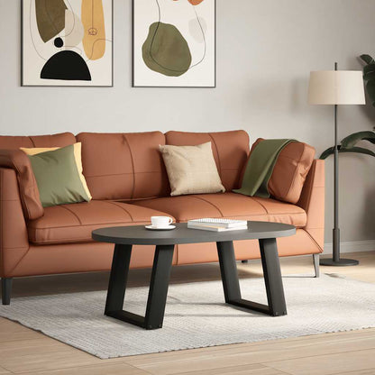 Gambe per Tavolino da Caffè a Forma di U 2 pz Nere 50x(42-43)cm