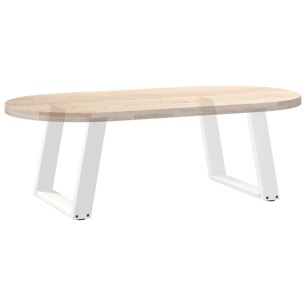 Gambe per Tavolino da Caffè forma U 2 pz Bianche 50x(42-43) cm