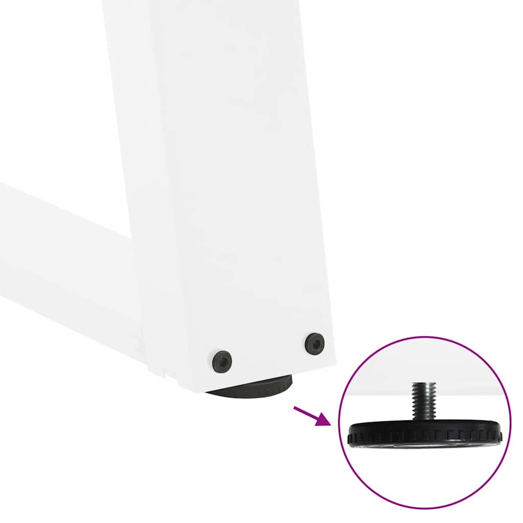 Gambe per Tavolino da Caffè forma U 2 pz Bianche 50x(42-43) cm