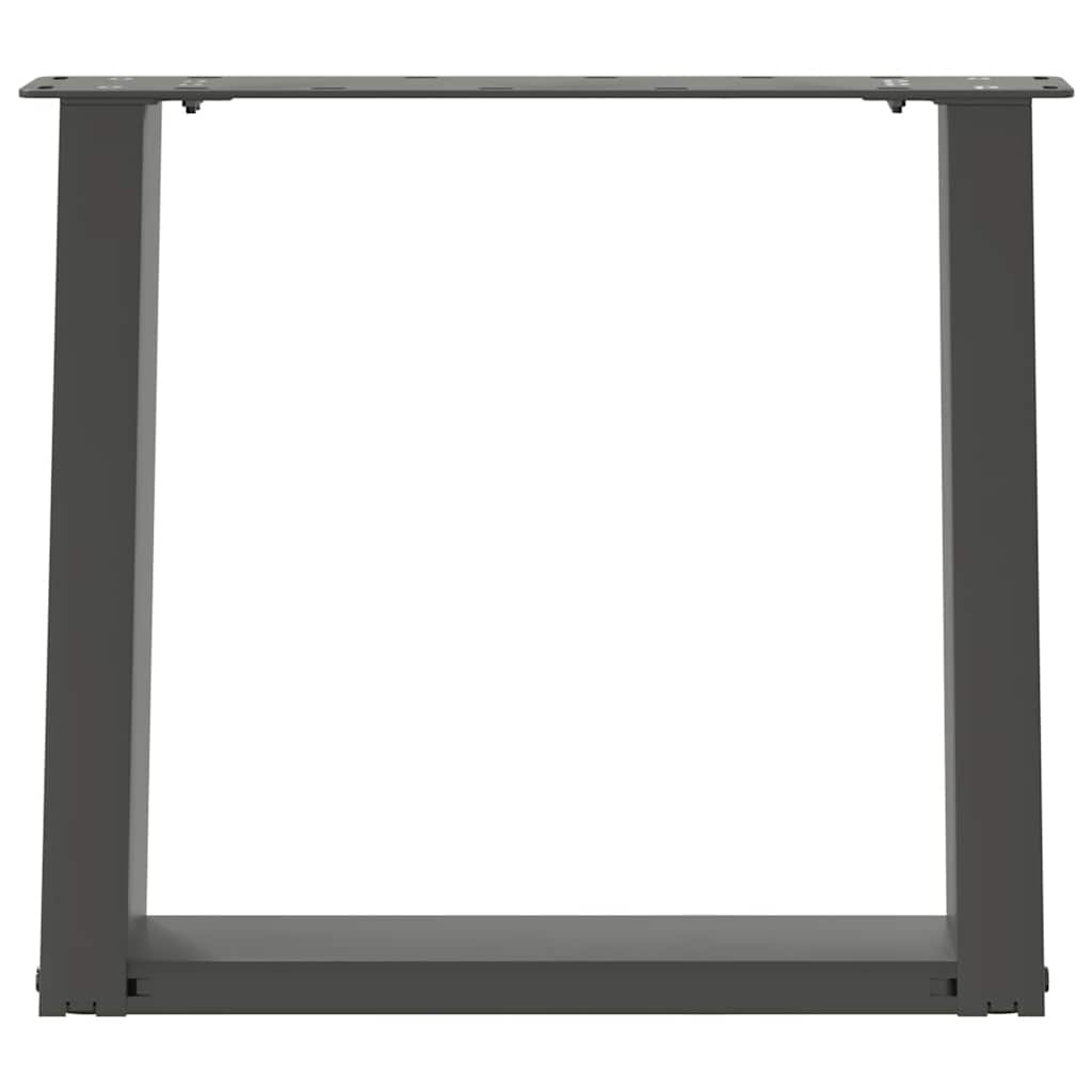 Gambe per Tavolino da Caffè forma U 2 pz Antracite 50x(42-43)cm