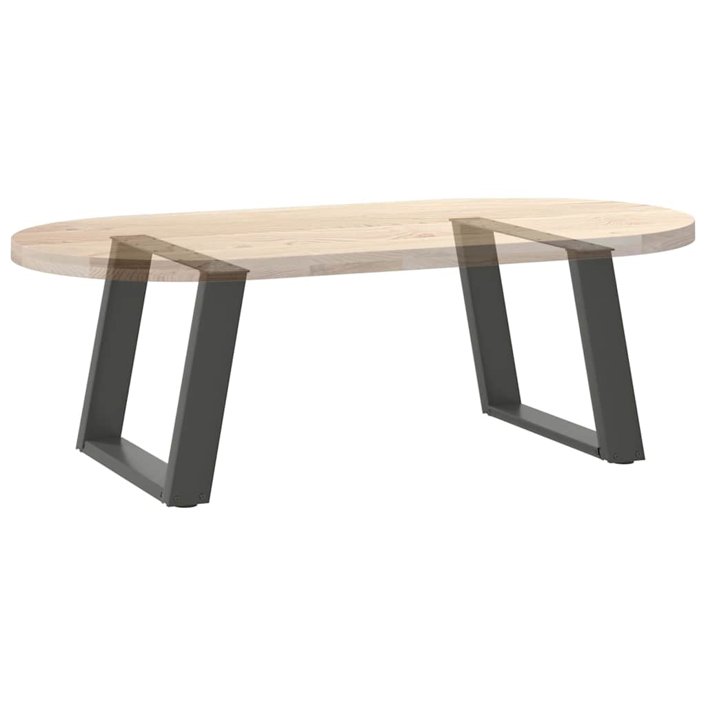 Gambe per Tavolino da Caffè forma U 2 pz Antracite 50x(42-43)cm