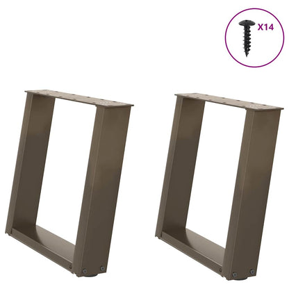 Gambe per Tavolino da Caffè forma U 2 pz Naturale 50x(42-43) cm