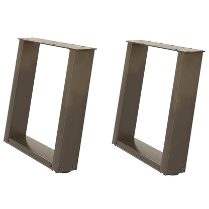 Gambe per Tavolino da Caffè forma U 2 pz Naturale 50x(42-43) cm