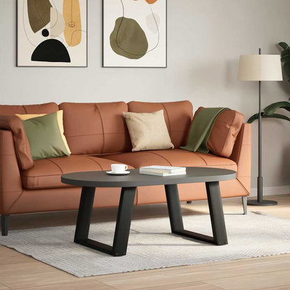 Gambe per Tavolino da Caffè a Forma di U 2 pz Nere 70x(42-43)cm