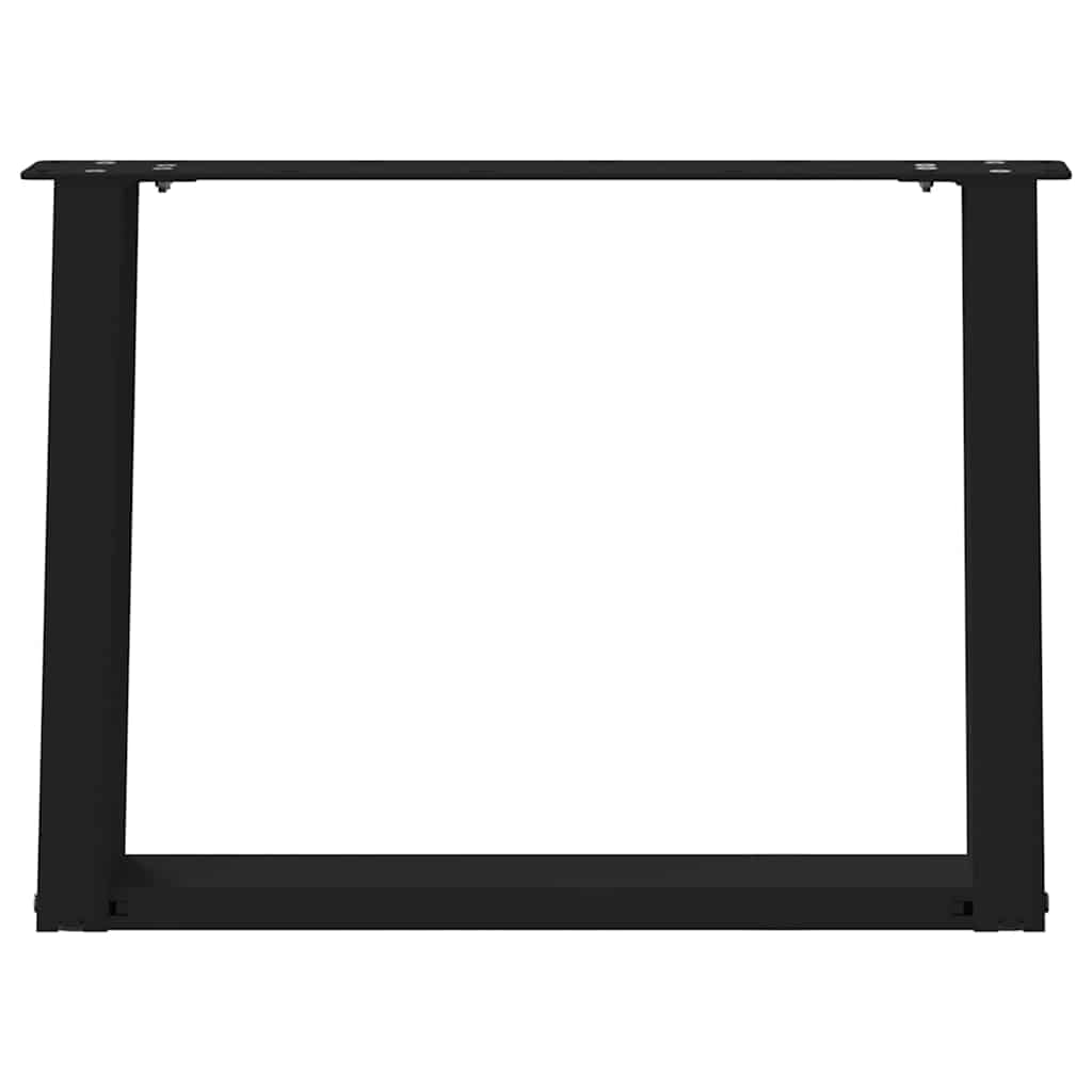 Gambe per Tavolino da Caffè a Forma di U 2 pz Nere 70x(42-43)cm