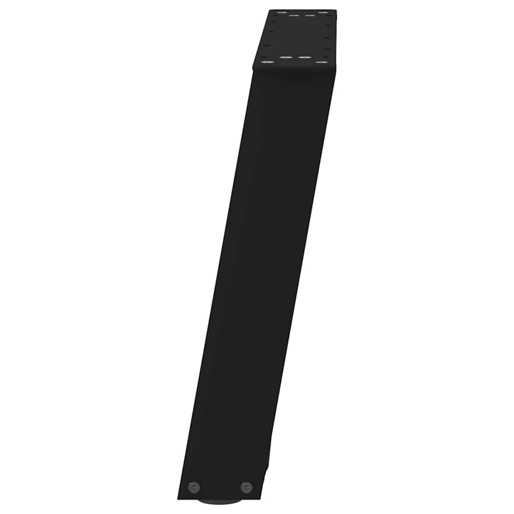 Gambe per Tavolino da Caffè a Forma di U 2 pz Nere 70x(42-43)cm