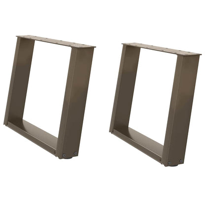 Gambe per Tavolino da Caffè forma U 2 pz Naturale 70x(42-43) cm