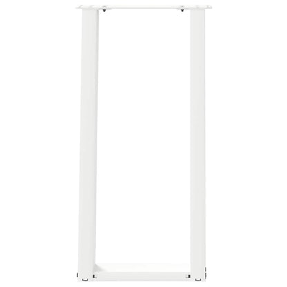 Gambe Tavolo Consolle a U 2 pz Bianco 28x(72-73) cm Acciaio