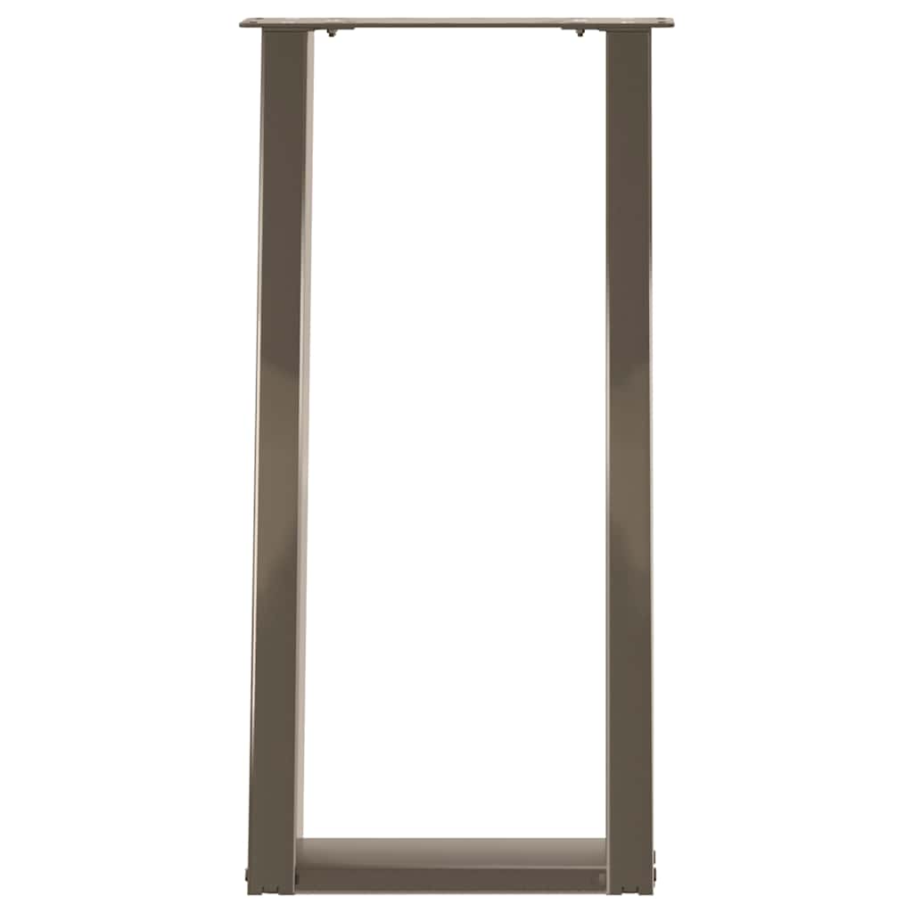 Gambe per tavolo consolle forma U 2 pz naturale 28x(72-73) cm